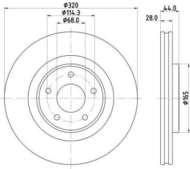 Диск тормозной передний Nissan X-Trail Renault Koleos II 1.6-2.0D 04.14- Hella Pagid 8DD 355 125-341