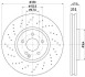 Диск тормозной (High Carbon) передний MB E (W211), S (W220) 3.0-5.5 09.02-07.09 4-matic Hella Pagid 8DD 355 128-151 (фото 1)