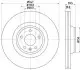 Диск гальмівний передній Audi A6, A6 Allroad 2.0-4.2 05.04-08.11 Hella Pagid 8DD 355 128-311 (фото 1)