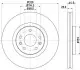 Диск тормозной передний Renault Clio Iv, Espace V, Grand Scenic Iii, Grand Scenic Iv, Laguna, Laguna Iii, Megane Iii, Megane Iv, Scenic Iv 1.2-3.5 10.07- Hella Pagid 8DD 355 129-111 (фото 1)