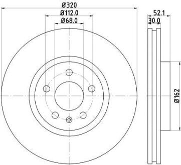 Диск гальмівний PRO Hella Pagid 8DD355129231