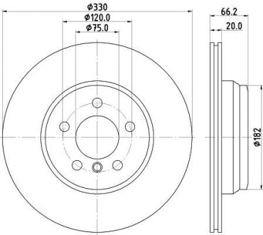 Диск гальмівний PRO High Carbon, задн. Hella Pagid 8DD355129641