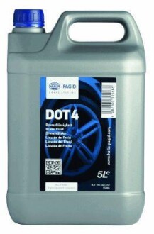 Жидкость тормозная DOT 4, 5л. Hella Pagid 8DF355360031