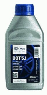 Dot 5.1 Гальмівна рідина 0.5L Hella Pagid 8DF 355 360-081