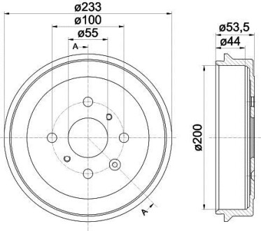 Барабан тормозной, задн. Hella Pagid 8DT355300581