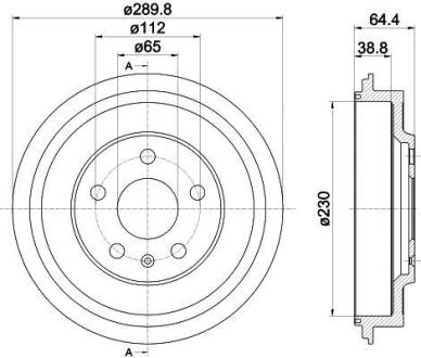 Барабан гальмівний; задн. Hella Pagid 8DT355302561