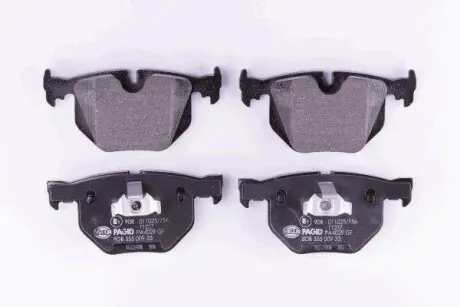 Колодки гальмівні дискові; задня вісь HELLA 8DB 355 009-331