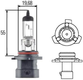 Лампа 12V HB4A 51W P22d HELLA 8GH 005 636-201