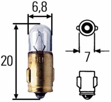 Лампа 12V 2W BA 7s HELLA 8GP 002 066-121