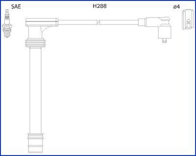 Комплект високовольтних проводів HITACHI 134518