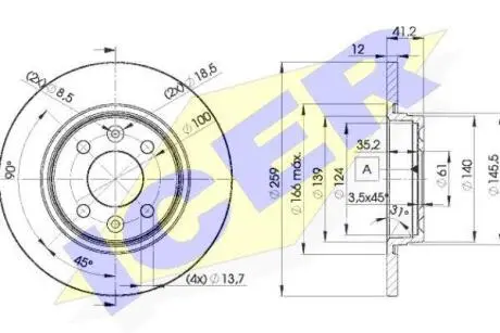 Диск гальмівний ICER 78BD4707-2