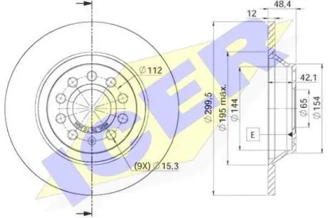 Диск гальмівний ICER 78BD5642-2