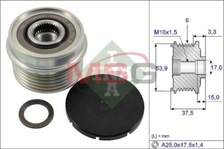Шкив генератора INA 535022310