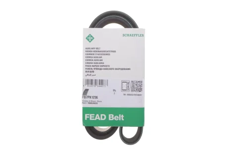 Ремень генератора Fiat Ducato 2.3D 06- (7PK1236) INA FB 7PK1236