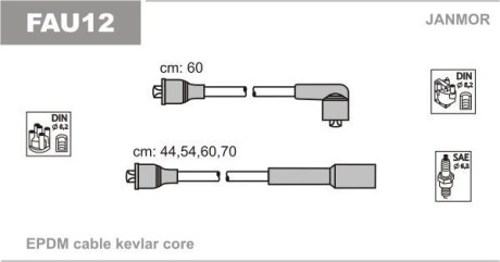 Провода в/в Fiat Croma 2.0 85-93 Janmor FAU12