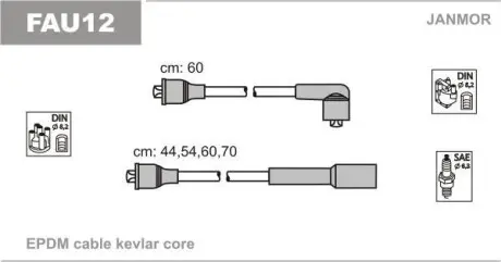 Высоковольтные провода Fiat Croma 2.0 85-93 Janmor FAU12