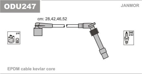 Провода в/в Opel 1.6 Janmor ODU247 (фото 1)