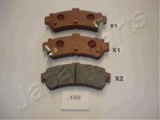 Колодки гальм NISSAN зад. ALMERA 95- JAPANPARTS PP196AF