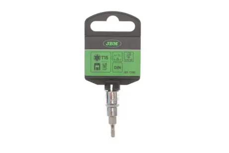 Головка 1/4" зі вставкою Torx TX15 (хромована) JBM 13385