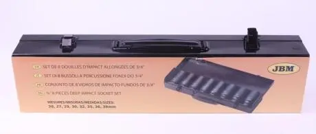 Набір ударних головок 3/4" 26-38 мм 8 од. Long 90 мм JBM 52347