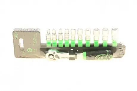 Набір торцевих головок з тріскачкою 1/4" 10 од. JBM 54030