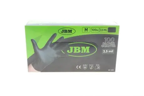 Перчатки нитриловые (M) 100шт (3.5mil) (черные) JBM 54155