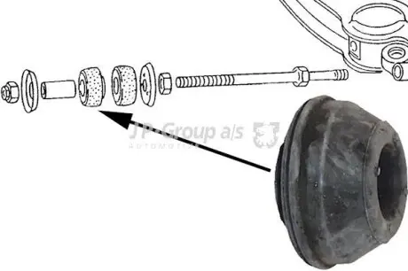 Сайлентблок реактивной тяги VW T2 1,6-2,1 79- JP GROUP 1140201200