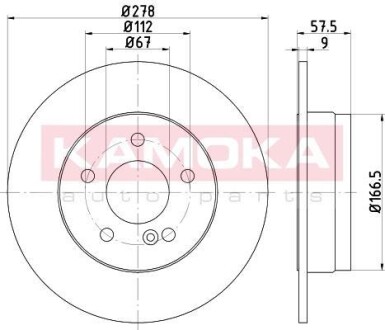 Гальмiвнi диски MB C-class (W204) 07-14 KAMOKA 1031004