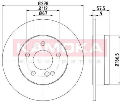 Гальмiвний диск MB C-class (W204) 07-14 KAMOKA 1031004
