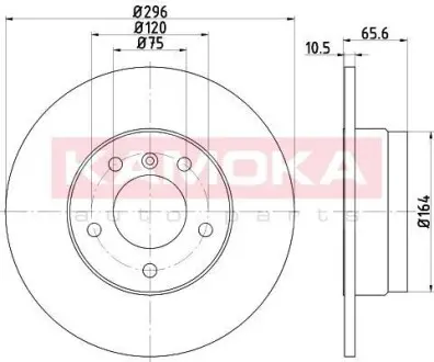 Гальмiвний диск BMW 1 (E81/E87)/3 (E90/E92) 05-13 KAMOKA 1031007