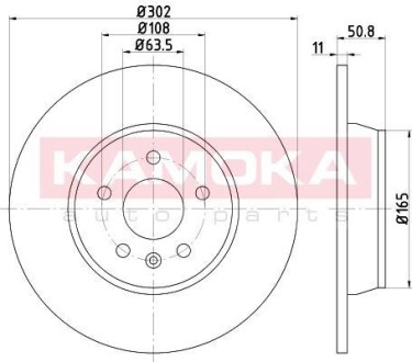 Гальмiвнi диски заднi Ford Focus/Galaxy/Kuga/Mondeo 08-/Range Rover 11- KAMOKA 1031013