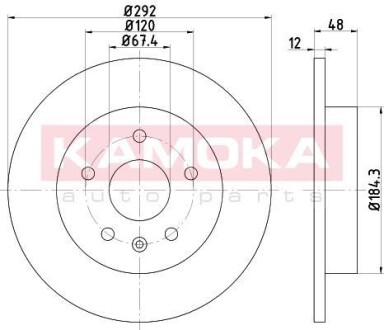 Гальмiвнi диски OPEL INSIGNIA 08-/SAAB 9-5 10- KAMOKA 1031022 (фото 1)