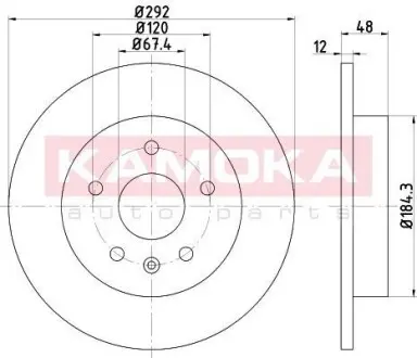 Гальмiвний диск OPEL INSIGNIA 08-/SAAB 9-5 10- KAMOKA 1031022