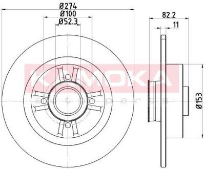 Гальмiвнi диски з пiдшипником Renault Scenic II 03- KAMOKA 1031025