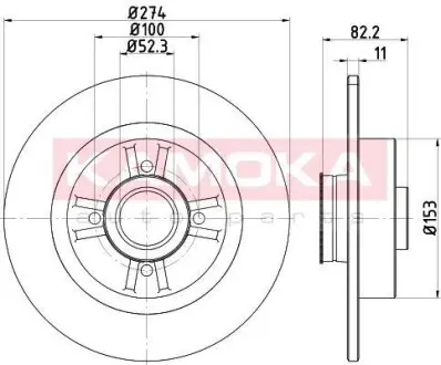 Тормозной диск с подшипником Renault Scenic II 03- KAMOKA 1031025