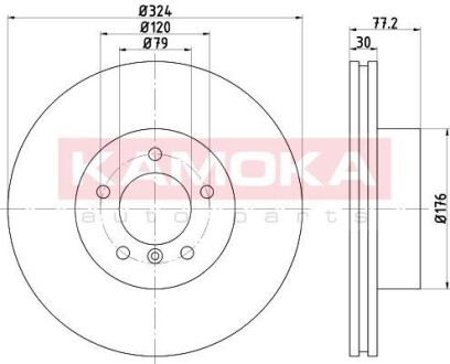 Гальмiвнi диски BMW 5 (E60) 04-/5 TOURING (E61) 04- KAMOKA 1031026