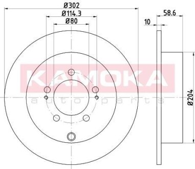 Гальмiвнi диски CITROEN C-CROSSER 07-/MITSUBISHI OUTLANDER 07-/PEUGEOT 4007 KAMOKA 1031033 (фото 1)