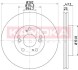 Гальмiвнi диски HONDA CIVIC VIII 06-/FR-V 05- KAMOKA 1031038 (фото 1)