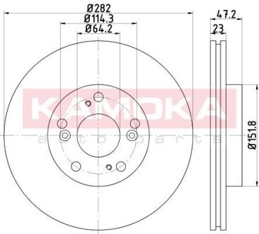 Гальмiвнi диски HONDA CIVIC VIII 06-/FR-V 05- KAMOKA 1031038