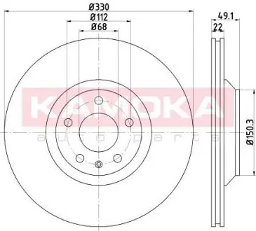 Тормозной диск Audi A6 04-11 KAMOKA 1031041