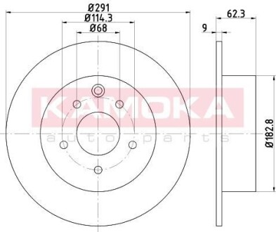 Гальмiвнi диски NISSAN QASHQAI 07- KAMOKA 1031052