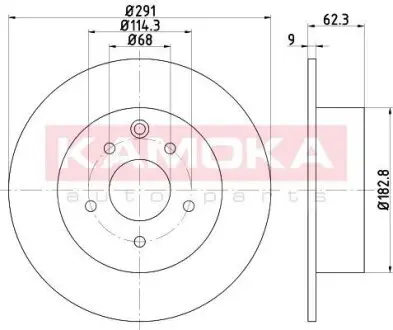 Тормозной диск NISSAN QASHQAI 07- KAMOKA 1031052