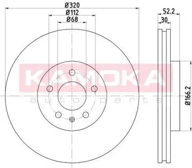 Тормозной диск Audi A4/A5/Q5 07-17 KAMOKA 1031055