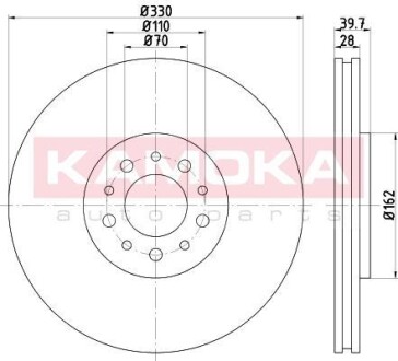 Гальмiвнi диски ALFA ROMEO 159 05-11/GIULIETTA 10- KAMOKA 1031057