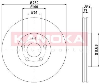 Гальмiвнi диски Chrysler Neon 99- KAMOKA 103105