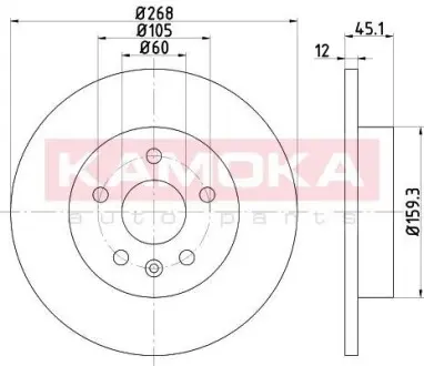 Гальмiвний диск OPEL ASTRA J 09- KAMOKA 1031062