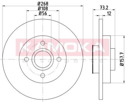 Гальмiвнi диски з пiдшипником Citroen Berlingo/Peugeot Partner 08- KAMOKA 1031079