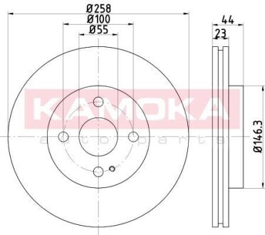 Гальмiвнi диски MAZDA 2 07- KAMOKA 1031088