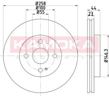 Гальмiвний диск MAZDA 2 07- KAMOKA 1031088