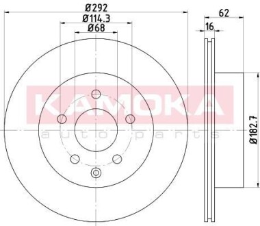 Гальмiвнi диски NISSAN X-TRAIL01-/RENAULT KOLEOS 08- KAMOKA 1031096